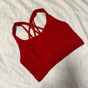 Lululemon Athletica Bold Red Strappy Sports Bra